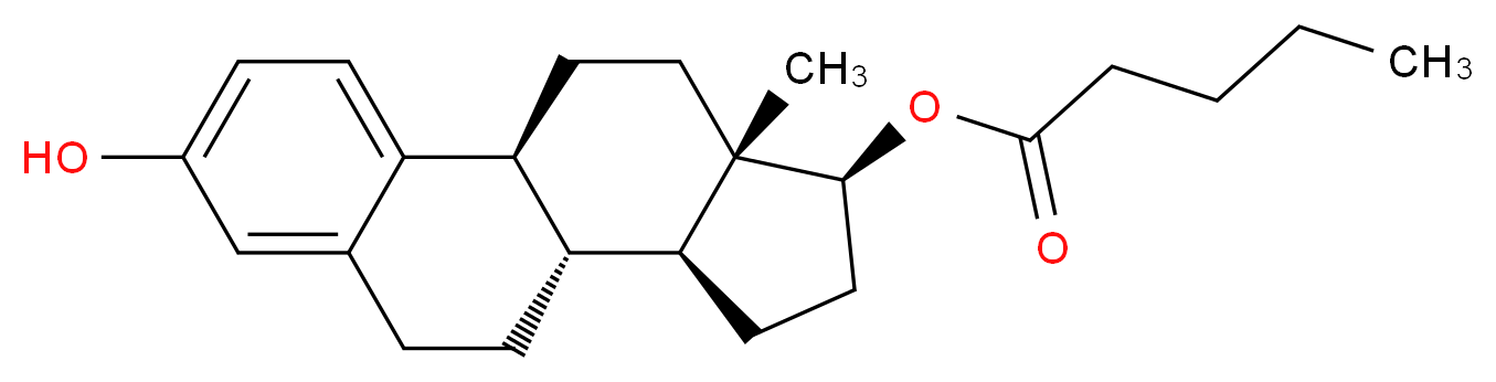 (1S,10R,11S,14S,15S)-5-hydroxy-15-methyltetracyclo[8.7.0.0<sup>2</sup>,<sup>7</sup>.0<sup>1</sup><sup>1</sup>,<sup>1</sup><sup>5</sup>]heptadeca-2(7),3,5-trien-14-yl pentanoate_分子结构_CAS_979-32-8