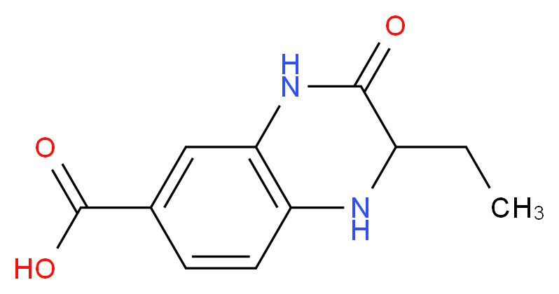 2-ethyl-3-oxo-1,2,3,4-tetrahydroquinoxaline-6-carboxylic acid_分子结构_CAS_)