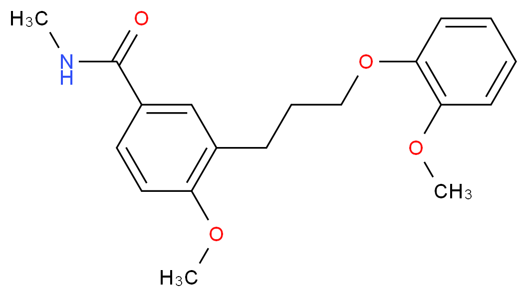 4-methoxy-3-[3-(2-methoxyphenoxy)propyl]-N-methylbenzamide_分子结构_CAS_)