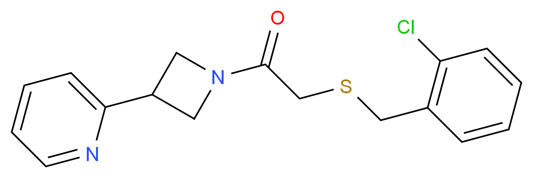 2-(1-{[(2-chlorobenzyl)thio]acetyl}-3-azetidinyl)pyridine_分子结构_CAS_)