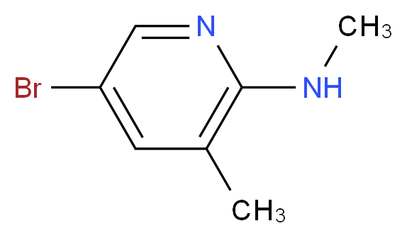 5-Bromo-N,3-dimethyl-2-pyridinamine_分子结构_CAS_)