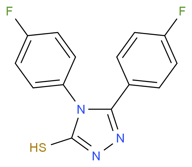bis(4-fluorophenyl)-4H-1,2,4-triazole-3-thiol_分子结构_CAS_54543-38-3