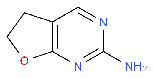 5H,6H-furo[2,3-d]pyrimidin-2-amine_分子结构_CAS_88513-35-3