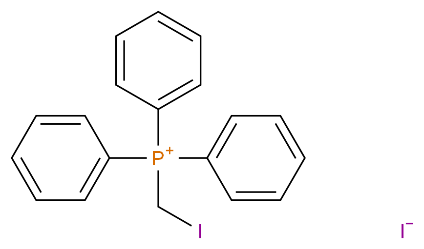 (iodomethyl)triphenylphosphanium iodide_分子结构_CAS_3020-28-8