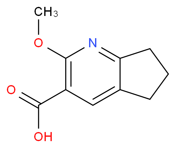 2-methoxy-6,7-dihydro-5H-cyclopenta[b]pyridine-3-carboxylic acid_分子结构_CAS_959237-67-3)