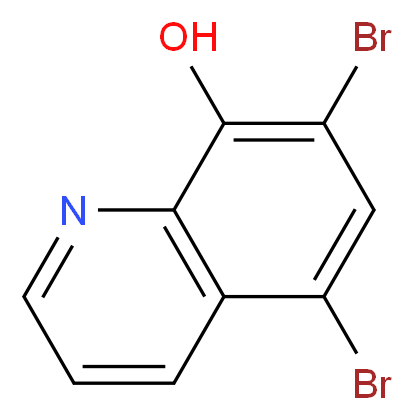 5,7-dibromoquinolin-8-ol_分子结构_CAS_)