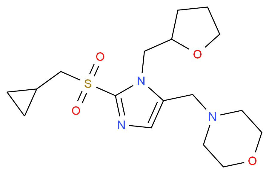 4-{[2-[(cyclopropylmethyl)sulfonyl]-1-(tetrahydro-2-furanylmethyl)-1H-imidazol-5-yl]methyl}morpholine_分子结构_CAS_)