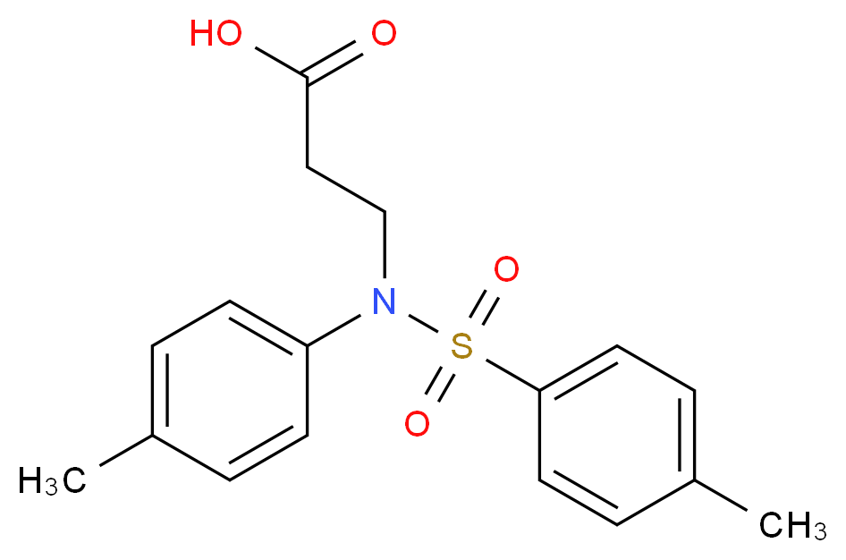 3-[N-(4-methylphenyl)4-methylbenzenesulfonamido]propanoic acid_分子结构_CAS_101585-37-9