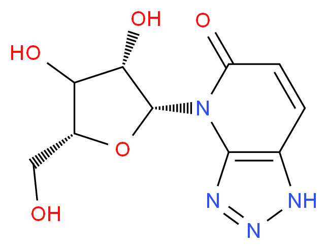 4-[(2R,3S,5R)-3,4-dihydroxy-5-(hydroxymethyl)oxolan-2-yl]-1H,4H,5H-[1,2,3]triazolo[4,5-b]pyridin-5-one_分子结构_CAS_59892-40-9