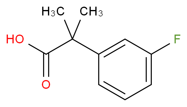 2-(3-Fluorophenyl)-2-methylpropanoic acid_分子结构_CAS_93748-20-0)