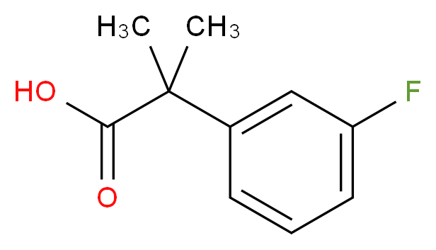 2-(3-fluorophenyl)-2-methylpropanoic acid_分子结构_CAS_93748-20-0