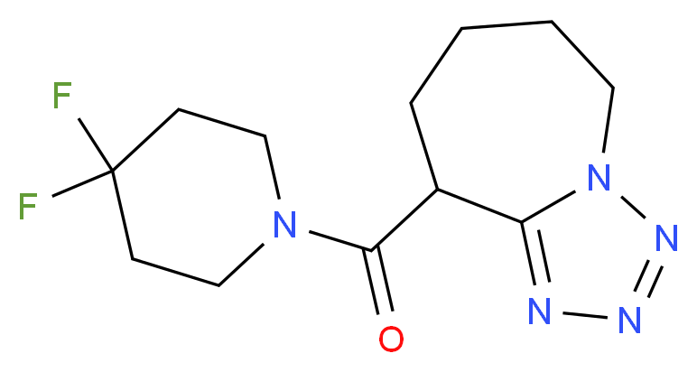 9-[(4,4-difluoropiperidin-1-yl)carbonyl]-6,7,8,9-tetrahydro-5H-tetrazolo[1,5-a]azepine_分子结构_CAS_)