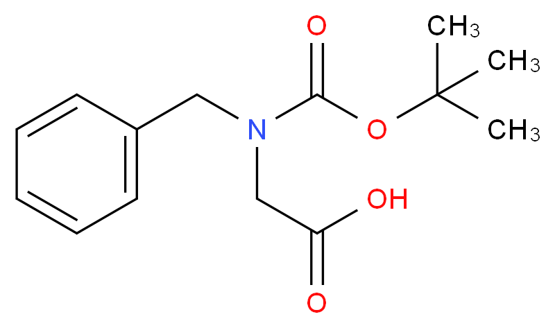 2-{benzyl[(tert-butoxy)carbonyl]amino}acetic acid_分子结构_CAS_76315-01-0