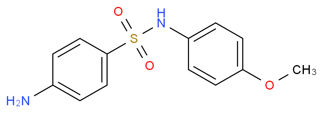 4-amino-N-(4-methoxyphenyl)benzene-1-sulfonamide_分子结构_CAS_19837-74-2