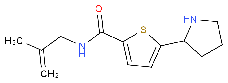 N-(2-methyl-2-propen-1-yl)-5-(2-pyrrolidinyl)-2-thiophenecarboxamide_分子结构_CAS_)