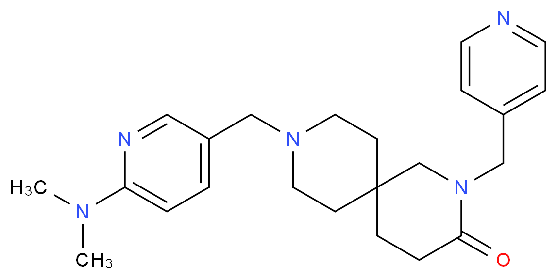 9-{[6-(dimethylamino)pyridin-3-yl]methyl}-2-(pyridin-4-ylmethyl)-2,9-diazaspiro[5.5]undecan-3-one_分子结构_CAS_)