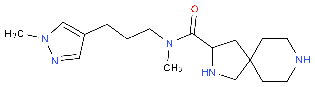 N-methyl-N-[3-(1-methyl-1H-pyrazol-4-yl)propyl]-2,8-diazaspiro[4.5]decane-3-carboxamide_分子结构_CAS_)