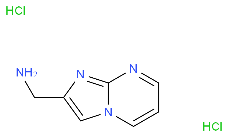1-Imidazo[1,2-a]pyrimidin-2-ylmethanamine dihydrochloride_分子结构_CAS_843609-02-9)