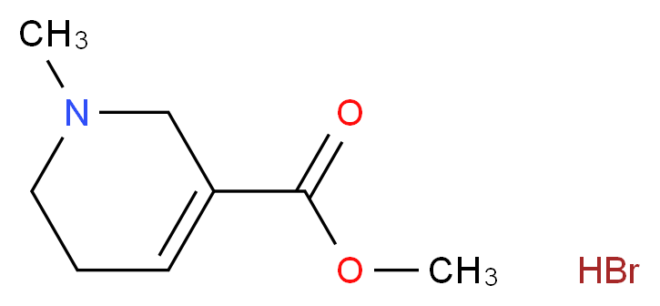 methyl 1-methyl-1,2,5,6-tetrahydropyridine-3-carboxylate hydrobromide_分子结构_CAS_300-08-3