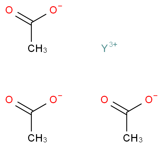 四水合乙酸钇(III)_分子结构_CAS_85949-60-6)