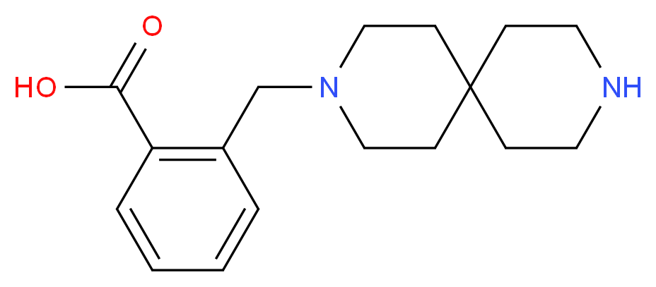 2-(3,9-diazaspiro[5.5]undec-3-ylmethyl)benzoic acid_分子结构_CAS_)
