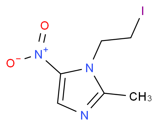 1-(2-iodoethyl)-2-methyl-5-nitro-imidazole_分子结构_CAS_16156-90-4)