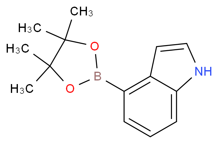 4-(4,4,5,5-Tetramethyl-1,3,2-dioxaborolan-2-yl)-1H-indole_分子结构_CAS_388116-27-6)