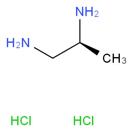 (2S)-propane-1,2-diamine dihydrochloride_分子结构_CAS_19777-66-3