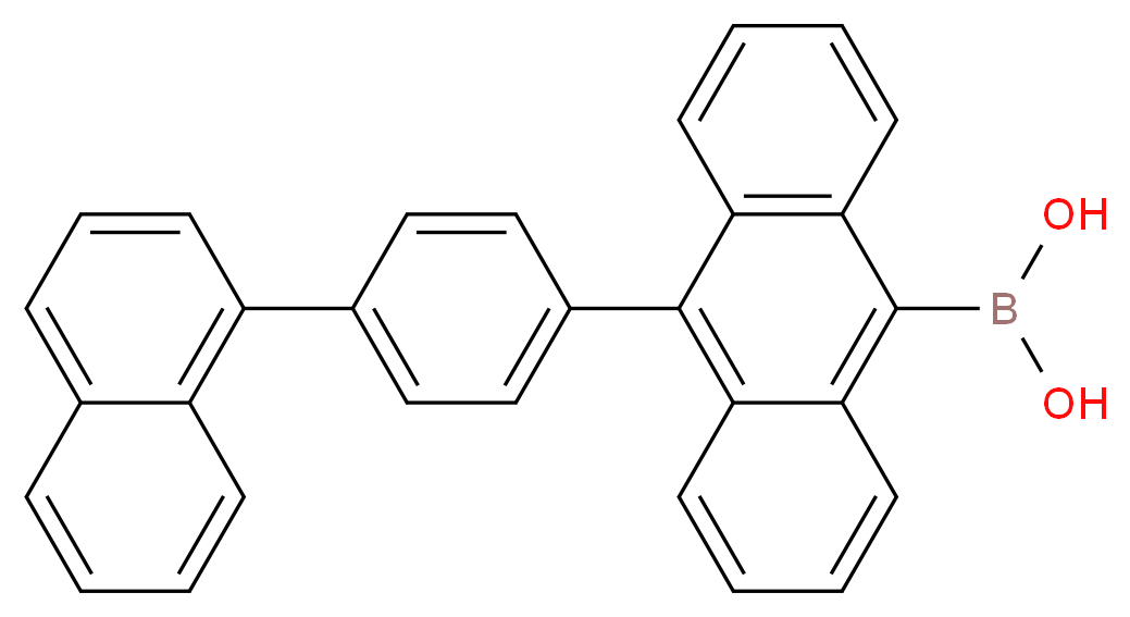 Boronic acid, [10-[4-(1-naphthalenyl)phenyl]-9-anthracenyl]-_分子结构_CAS_853945-50-3)