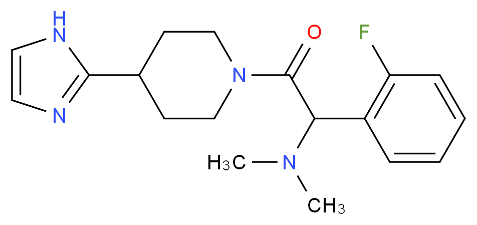 1-(2-fluorophenyl)-2-[4-(1H-imidazol-2-yl)-1-piperidinyl]-N,N-dimethyl-2-oxoethanamine_分子结构_CAS_)