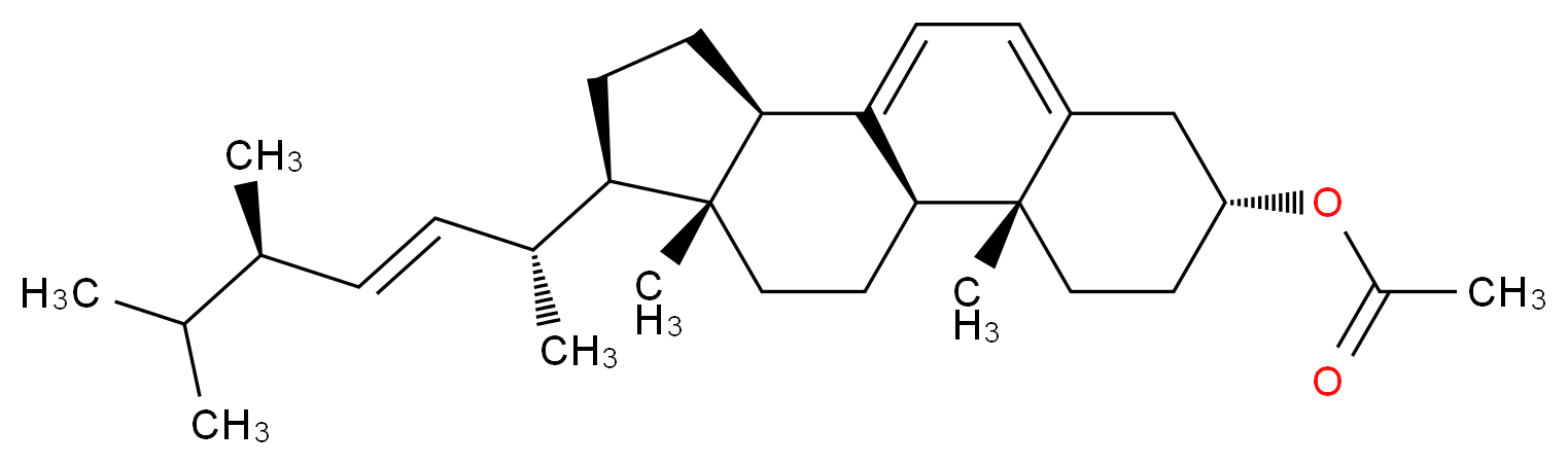 Ergosterol Acetate_分子结构_CAS_2418-45-3)