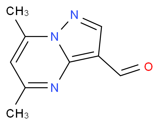 5,7-dimethylpyrazolo[1,5-a]pyrimidine-3-carbaldehyde_分子结构_CAS_878414-63-2)