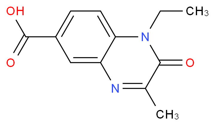 1-ethyl-3-methyl-2-oxo-1,2-dihydroquinoxaline-6-carboxylic acid_分子结构_CAS_)