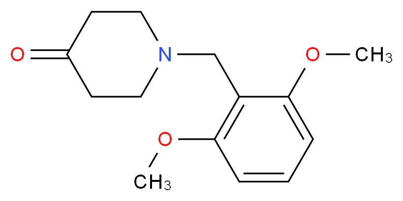 1-[(2,6-dimethoxyphenyl)methyl]piperidin-4-one_分子结构_CAS_397244-87-0