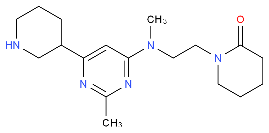 1-{2-[methyl(2-methyl-6-piperidin-3-ylpyrimidin-4-yl)amino]ethyl}piperidin-2-one_分子结构_CAS_)