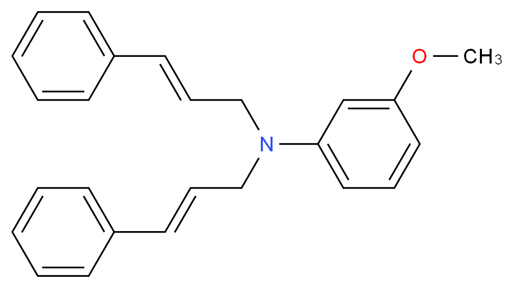 N,N-Bis-(3-phenyl-2-propenyl)-3-methoxyaniline_分子结构_CAS_1076199-15-9)