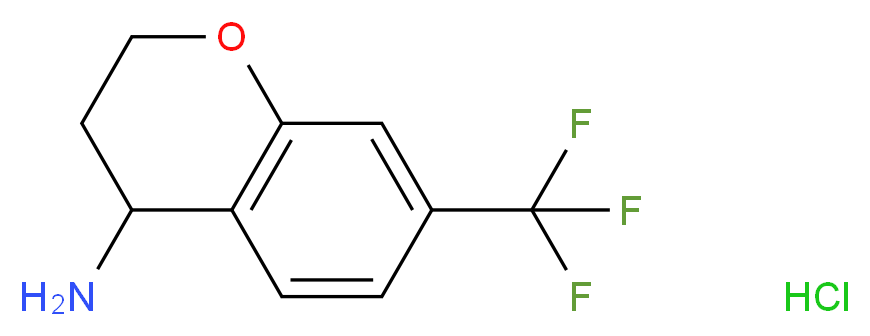 7-(trifluoromethyl)-3,4-dihydro-2H-1-benzopyran-4-amine hydrochloride_分子结构_CAS_191608-40-9