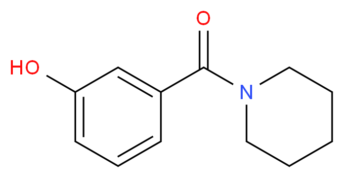 3-(piperidine-1-carbonyl)phenol_分子结构_CAS_15504-60-6