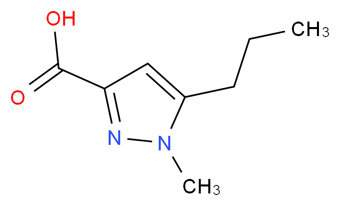 1-methyl-5-propyl-1H-pyrazole-3-carboxylic acid_分子结构_CAS_247583-70-6