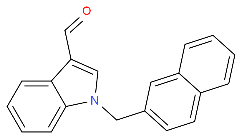 1-(naphthalen-2-ylmethyl)-1H-indole-3-carbaldehyde_分子结构_CAS_720696-45-7