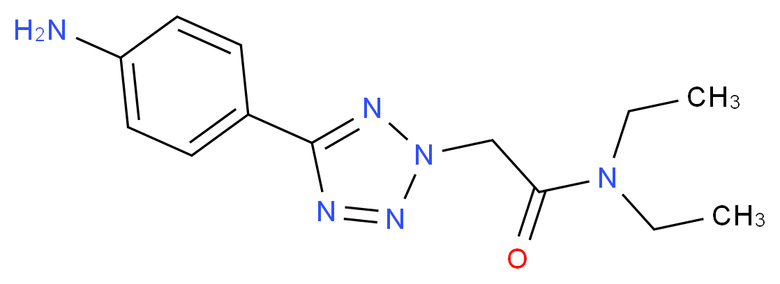 2-[5-(4-Amino-phenyl)-tetrazol-2-yl]-N,N-diethyl-acetamide_分子结构_CAS_436092-91-0)