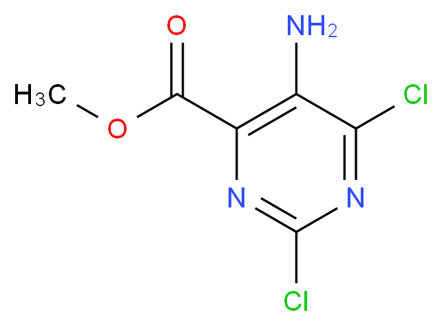 Methyl 5-amino-2,6-dichloropyrimidine-4-carboxylate_分子结构_CAS_502184-51-2)