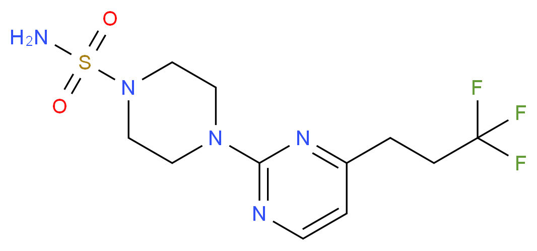 4-[4-(3,3,3-trifluoropropyl)pyrimidin-2-yl]piperazine-1-sulfonamide_分子结构_CAS_)