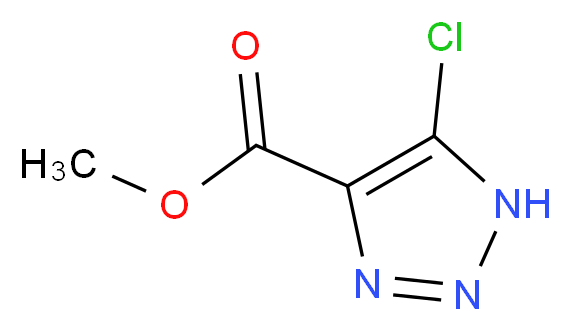 methyl 5-chloro-1H-1,2,3-triazole-4-carboxylate_分子结构_CAS_88474-33-3