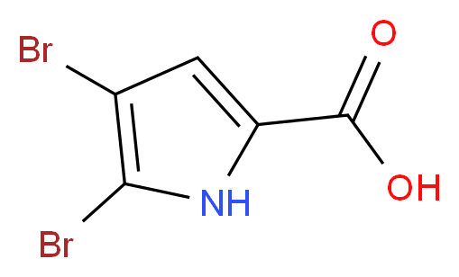 4,5-dibromo-1H-pyrrole-2-carboxylic acid_分子结构_CAS_34649-21-3