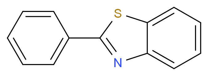 2-phenyl-1,3-benzothiazole_分子结构_CAS_883-93-2