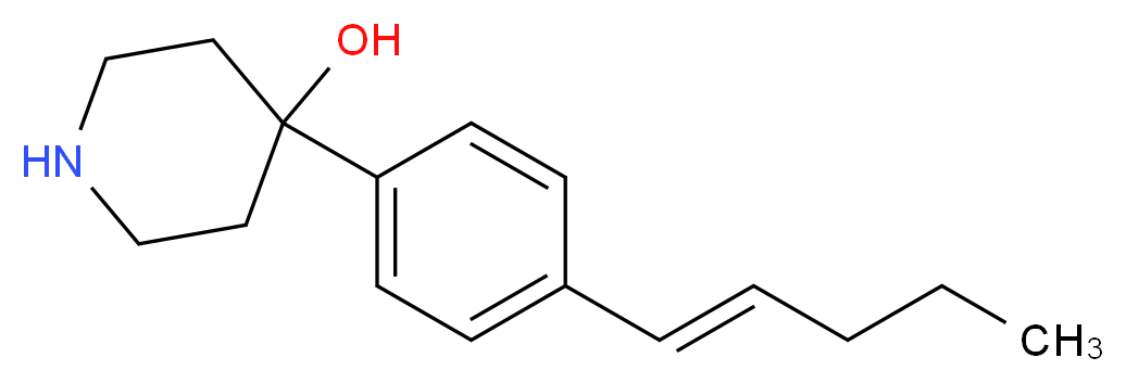 4-{4-[(1E)-pent-1-en-1-yl]phenyl}piperidin-4-ol_分子结构_CAS_)