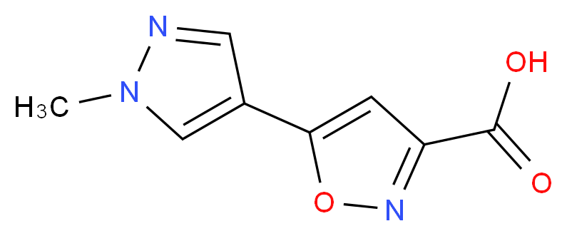 5-(1-Methyl-1H-pyrazol-4-yl)-isoxazole-3-carboxylic acid_分子结构_CAS_)