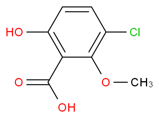 3-Chloro-6-hydroxy-2-methoxybenzoic acid_分子结构_CAS_146984-79-4)