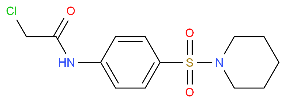 2-chloro-N-[4-(piperidine-1-sulfonyl)phenyl]acetamide_分子结构_CAS_20491-97-8